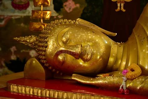 Old Golden Buddhist Temple In Bangkok Thailandshrine Inside Of A