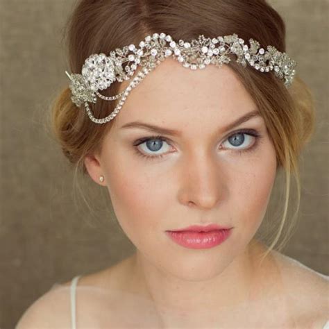 Bohemian Bridal Headpiece Bridal Halo Boho Hair Vine Crystal Wedding