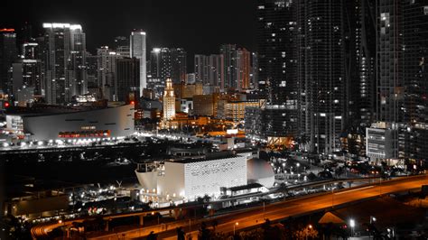 Night City Skyscrapers City Lights Miami United States 4k Hd Wallpaper
