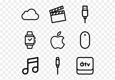 Apple Devices Interface Icons Clipart 56420 Pikpng