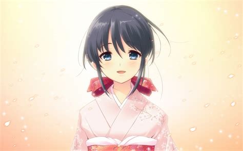 Beautiful Wallpaper Of Kimono Image Of Anime Girl