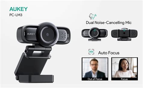 AUKEY PC LM3 Autofocus Webcam 1080p Full HD With Noise Reduction