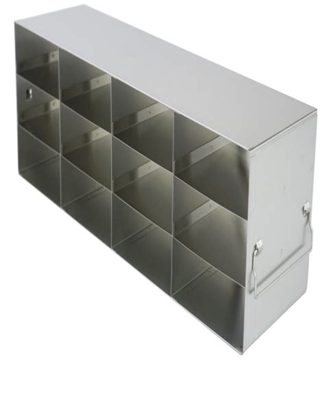 Upright Stainless Steel Freezer Rack For 2 Boxes 4 X 3 Configuration