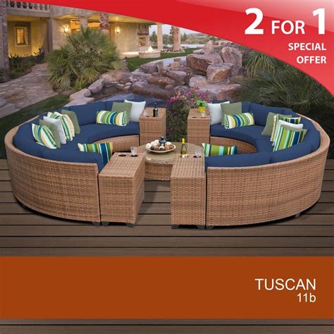 Tuscan 11 Piece Outdoor Wicker Patio Furniture Set 11b Design