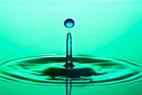 Water Drop In Green Water Photograph By Travel Images Worldwide