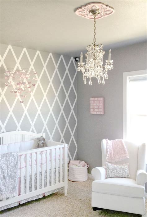 Bedroom Grey Wall Design Baby Nursery Ideas Above Large Soft Carpet