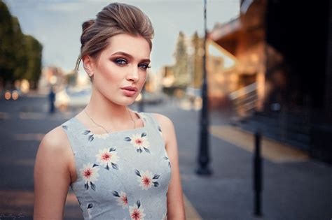 Women Dmitry Shulgin Dress Portrait Depth Of Field Blonde HD
