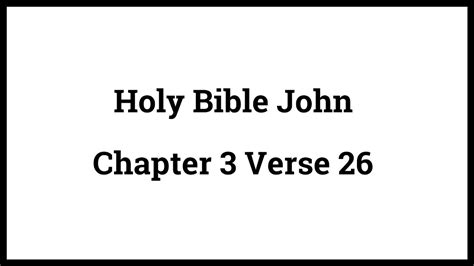 Holy Bible John 326 Youtube