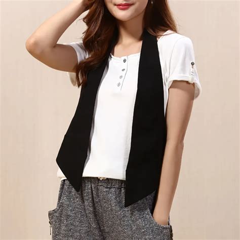 2017 Cotton Linen Waistcoats Women Female Short Summer Slim Thin Korean Version Jackets Coat