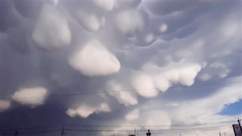 Bizarre Mammatus Clouds Spotted Above Chinese City Youtube