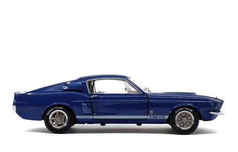 Shelby Gt500 Nightmist Blue And Light Grey Stripes 1967 Solido