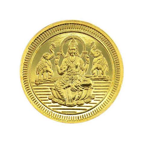 Goddess Lakshmi 2 Gram Yellow Gold Coin