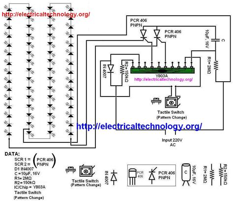 The following circuit diagram shows you about how to powering a led (or two) from the 120 volt ac line applying | working with a capacitor to drop the voltage together with a little resistor to limit the inrush electric current. LED String / Strip Circuit Diagram Using PCR-406 | Electrical