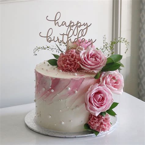 Happy Birthday Cake Pink Roses  Db Com My Xxx Hot Girl