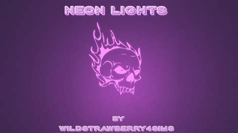 The Sims 4 Neon Lights Set Pink Cc The Sims