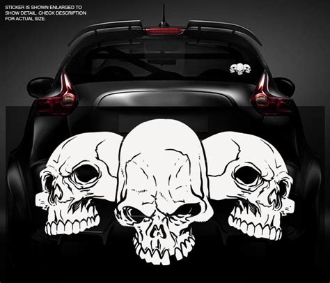 Purchase Skulls Decal White 5x28 Skull Biker Motorcycle Vinyl Car