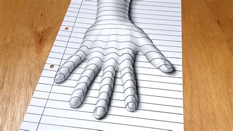 Easy 3d Trick Art Hand Illusion Drawing Youtube