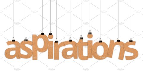 Aspirations Word Hanging With String High Quality Business Images ~ Creative Market