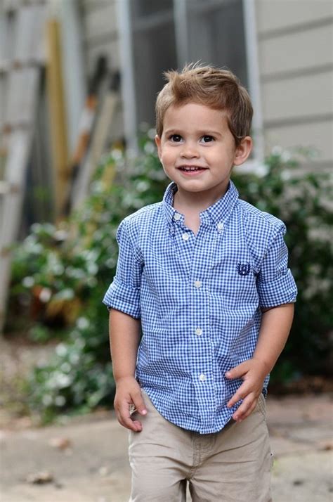 This hairstyle will allow your little champ's hair to grow out thick and naturally and you can style it into soft, easy to clean curls to keep the look sharp. Pin on Toddler Boy Style