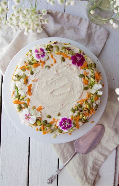 Nutritious Carrot Cake With A Creamy Lemon And Orange Frosting Rawvegan