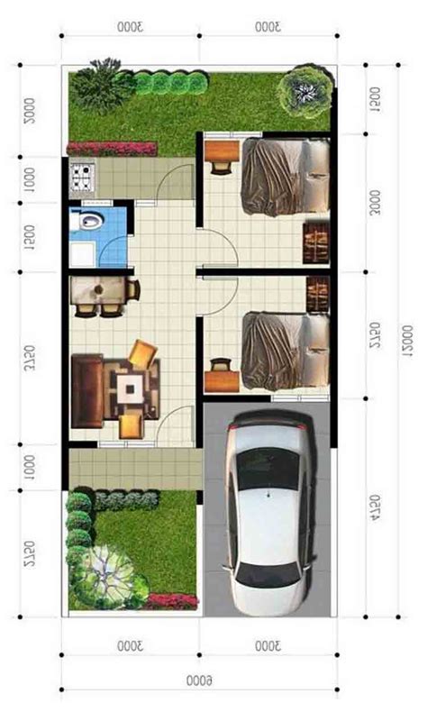 denah  desain rumah minimalis type    lantai
