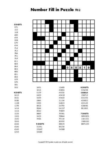 Number fill in puzzles are challenging and fun at the same time. Product | Fill in puzzles, Word puzzles, Number puzzles