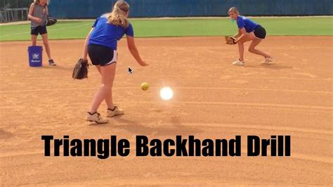 infield softball drills triangle backhand drill softball drills softball workouts softball