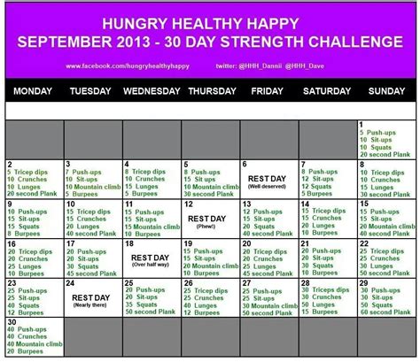 September Workout Challenge Time For Another Challenge This One Is An