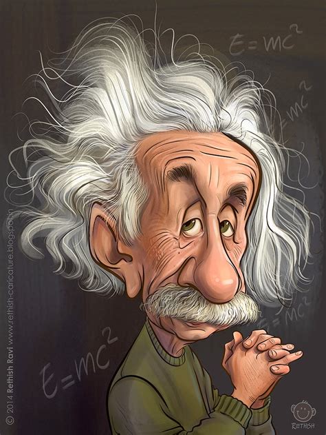 Gente De Historieta Caricaturas De Famosos Albert Einstein Dibujo