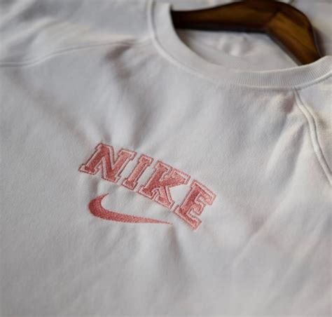 Embroidered Pink Nike Crew Neck Vintage Nike Sweater Etsy