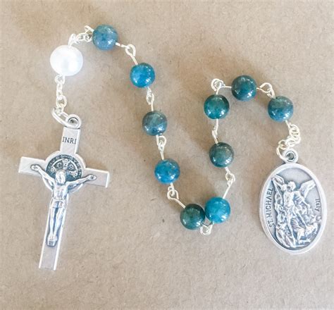 St Michael The Archangel Single Decade Pocket Rosary With Etsy