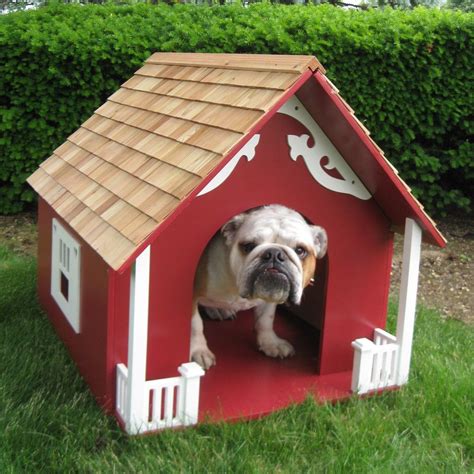Home Bazaar Heart Medium Sized Dog House Red Cool Dog Houses Dog