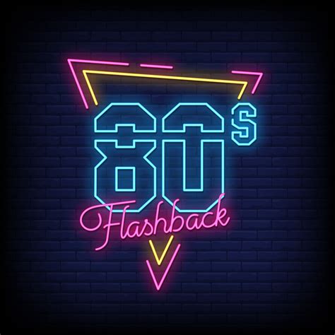 80s Flashback Neon Signs Style Text Vector 2434557 Vector Art At Vecteezy