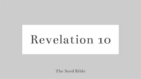 Revelation 10 Kjv Audio Bible The Seed Bible Youtube
