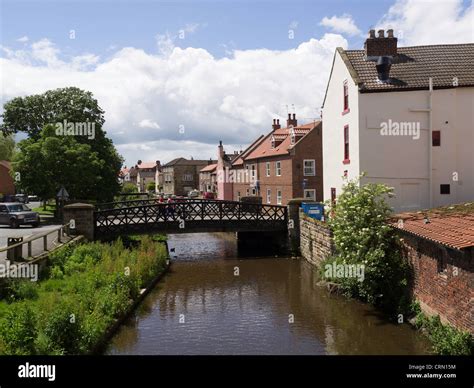 Bridges Over The River Leven In Stokesley Town Centre North Yorkshire