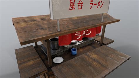 Yatai Japanese Mobile Food Cart 3d Model Cgtrader