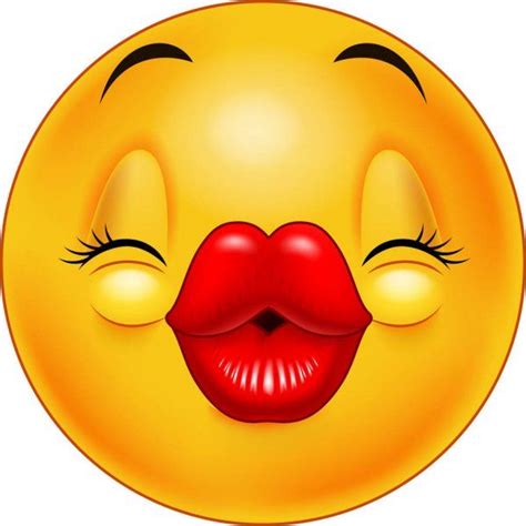 lindo beso emoticono aislado sobre un fondo blanco — ilustración de stock emoticon de amor