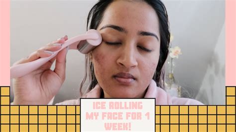 Ice Roller Facial Before And After Skin Icing Benefits Youtube