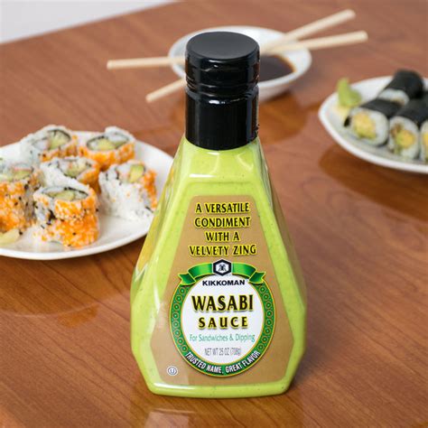 Wasabi or japanese horseradish is a plant of the family brassicaceae, which also includes horseradish and mustard in other genera. Kikkoman Wasabi Sauce 25 oz. Bottle - 12/Case