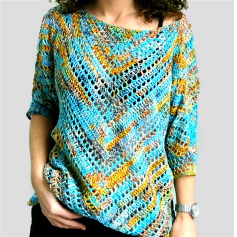Starry Night Blouse Crochet Ladies Tops Crochet Clothes Crochet
