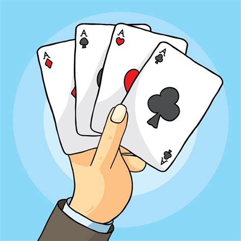 Hand With Playing Cards Vector 213421 Vector Art At Vecteezy