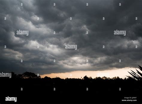 Storm Cloud Background During Raining Dark Clouds Huge Black Clouds