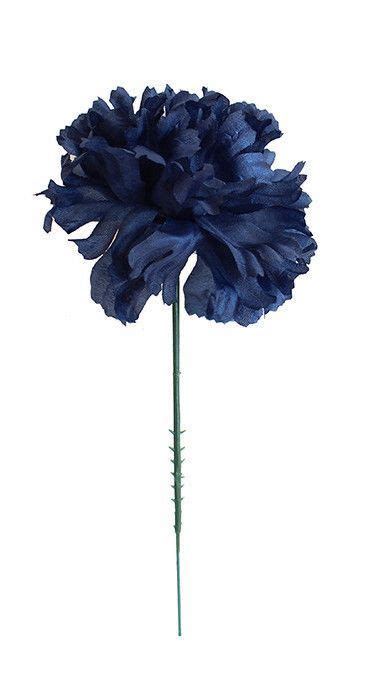 Case Of 100 Navy Blue Carnation Bulk Silk Flower Picks 5 Tall In