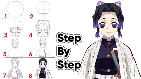 How To Draw Shinobu Kocho From Naruto Step By Step Guide Images And