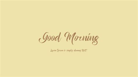 Good Morning Font Download Free For Desktop And Webfont