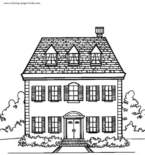 Houses and Homes color page - Family, People and Jobs coloring pages