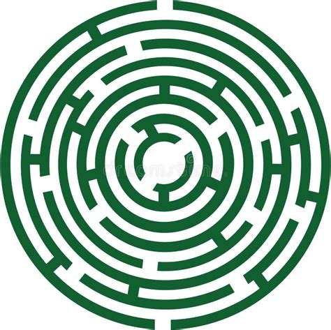Circle Labyrinth Stock Vector Illustration Of Maze Green 8042906