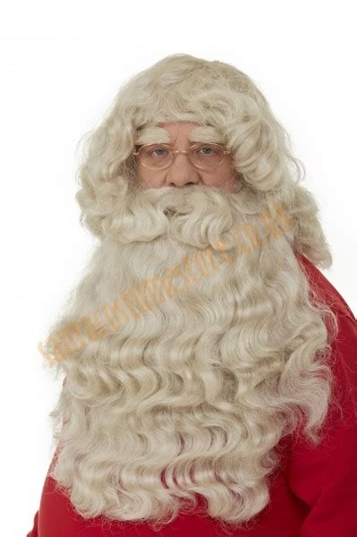 Natural Santa Beard With Wig 19550 Cm Uk