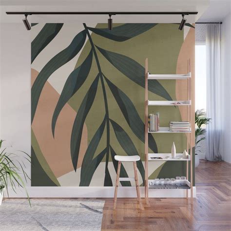 Tropical Leaf Abstract Art Wall Mural Wall Paint Designs Wall