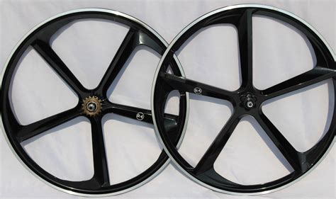 29 Cnc Bmx 5 Spoke Mag Rims Wheels Sealed Hubs W Freewheel Gloss